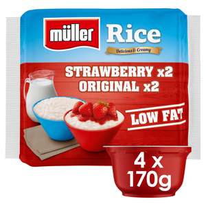 Muller Rice Puddings 4 pack £2.75 or 3 for £5 @ Iceland