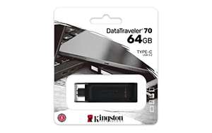 Kingston DataTraveler 70 - DT70/64GB USB-C Flash Drive Black - Dispatched and sold by Peak247
