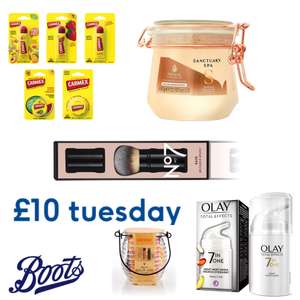 £10 Tuesday - Olay, No7, Pixi, L'Oreal Nivea & More + Free Click and collect over £15 (otherwise £1.50) - @ Boots