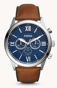 Fossil Flynn Chronograph Brown Leather Watch - 48 mm, 5 ATM, Stainless Steel case - £45 plus possible 20% cashback via TCB - £45 @ Fossil