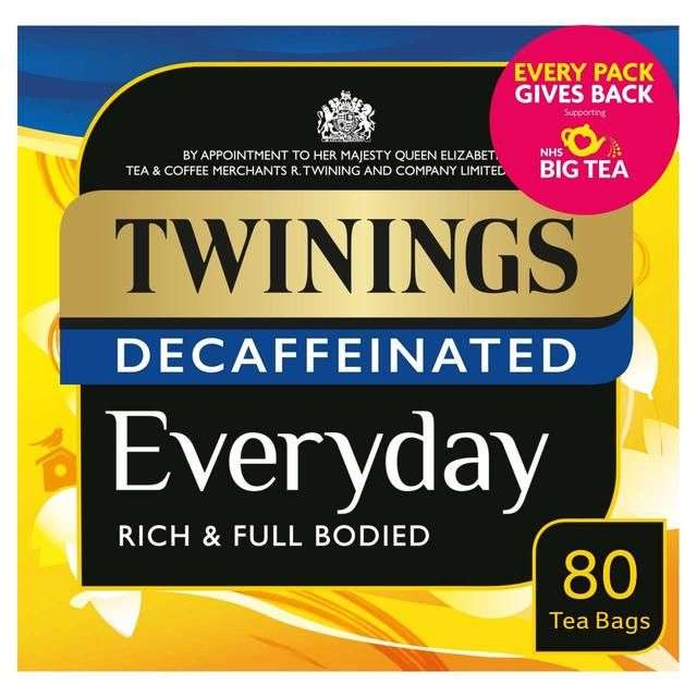 Twinings Everyday Decaffeinated 80 Tea Bags