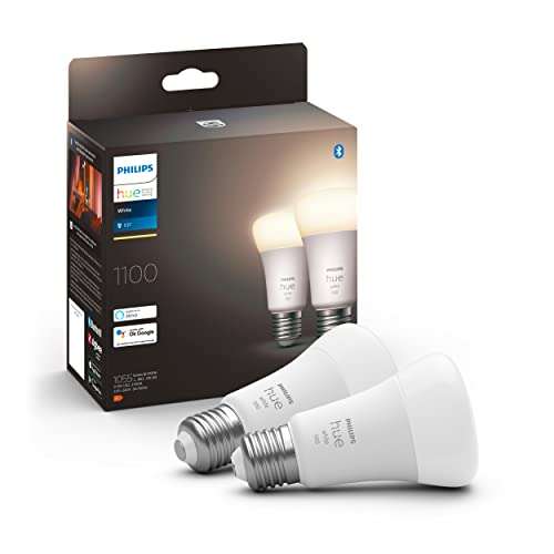 Philips Lighting White, E27 Connected LED Bulb, 75W Equivalent, Bluetooth Compatible, Pack of 2 £23.78 delivered @ Amazon France