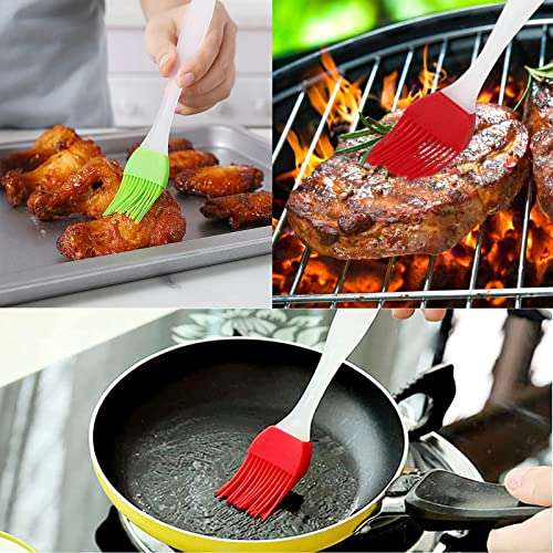Silicone Pastry Brush, 6Pcs Food Brush, Egg Brush, Pastry Brush for Baking Cooking BBQ Grill Cake Meat Marinating - Sold by GREATKAI / FBA