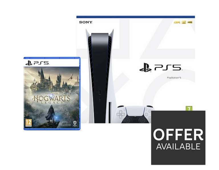 PlayStation 5 Disc Console & Hogwarts Legacy (Free Collection)