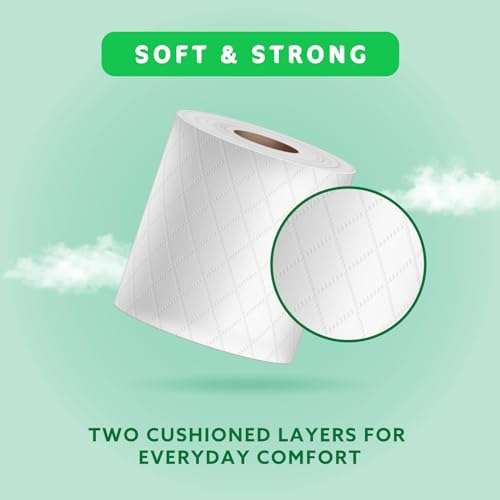 Amazon 3-Ply Toilet Paper, 100% Recycled, Unscented, 45 Rolls (5 Packs of 9), 200 Sheets per Roll