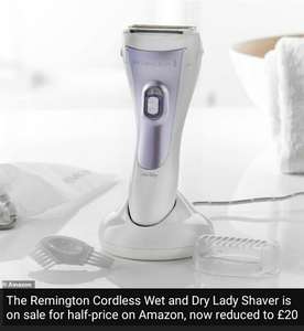 Remington ladies cordless wet/dry shaver - £20 @ Amazon