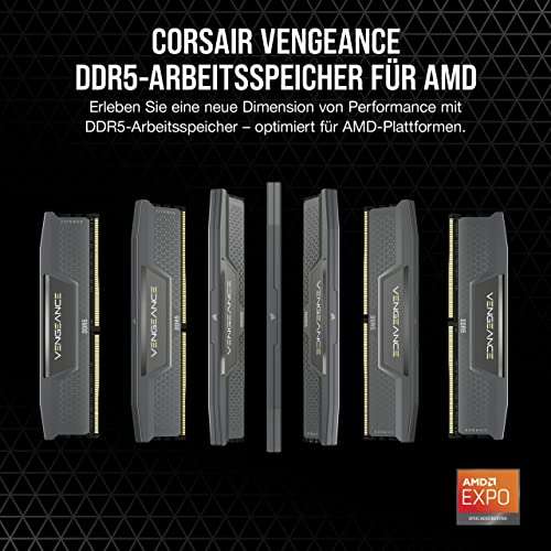 Corsair Vengeance DDR5 32GB (2x16GB) 5600MHz C36 AMD Optimised Desktop Memory - £102.69 (cheaper with fee-free card) @ Amazon Germany