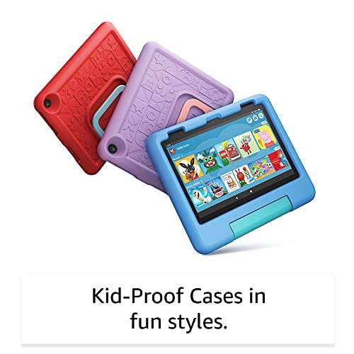 Amazon Fire HD 8 Kids tablet | 8-inch HD display, 3–7, 2-year guarantee, Kid-Proof Case, 32 GB, 2022 £69.99 (Prime Exclusive) @ Amazon