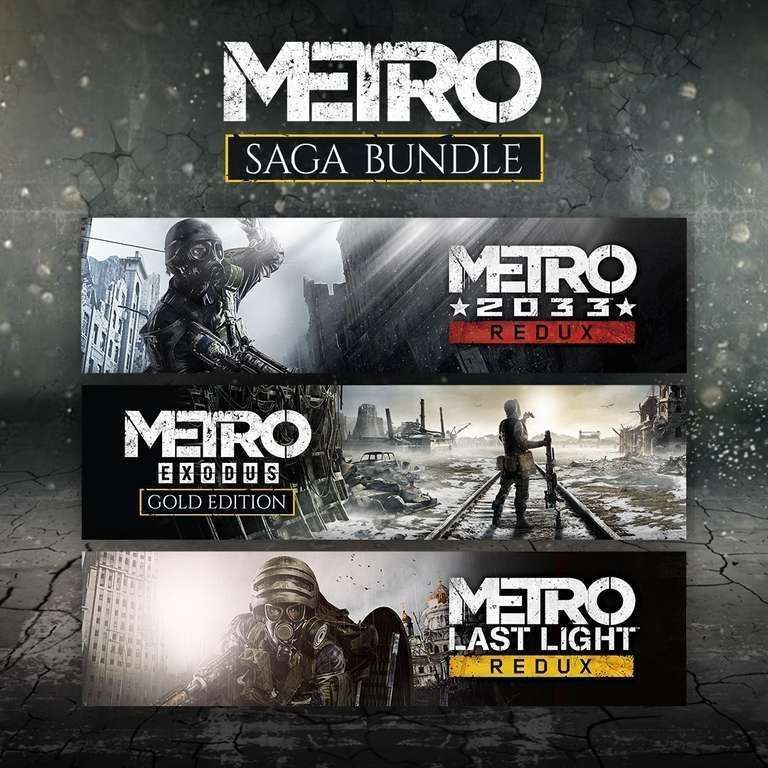 [Steam/PC] Metro Saga Bundle Inc Metro Exodus Gold Edition, 2033 Redux & Last Light Redux