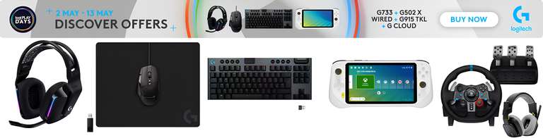 Save upto 40% on Logitech Gaming Accessories with Logi Play Days ( G PRO £69.99 / G915 TKL wireless keyboard £99.99 plus others inside )