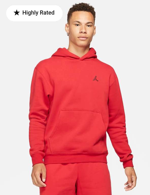 Jordan Essentials Fleece Pullover Hoodie Now £29.97 Black, Grey, Red Free delivery for members @ Nike