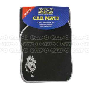 Car Mats - Top Tech Black Carpet Mat Set - Silver Dragon £3.59 + Free Click & Collect @ Euro Car Parts
