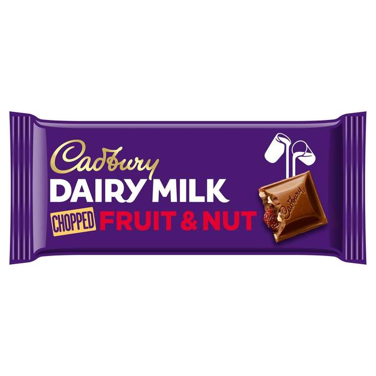 Cadbury's Dairy Milk Fruit & Nut Bar 95g - Bury