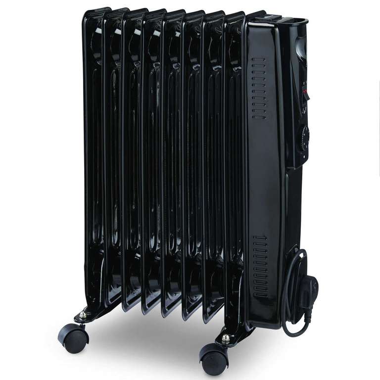 Kirkton House 2000W Oil Filled Radiator [Black or White] + 3 Year Warranty - In Store Only