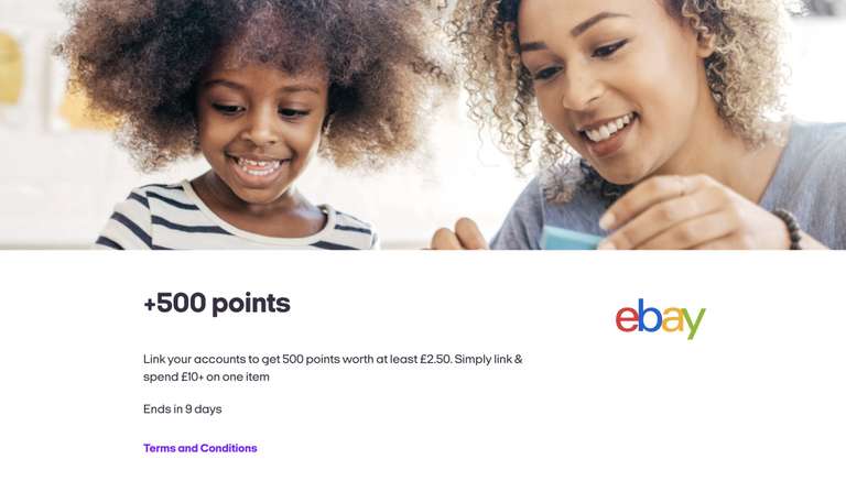 500 Nectar bonus points on £10+ eBay spend one item (selected accounts) @ eBay