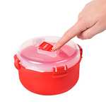 Sistema Microwave Round Bowl - Microwave Food Container - 915ml - BPA-Free - Red/Clear £2.97 @ Amazon