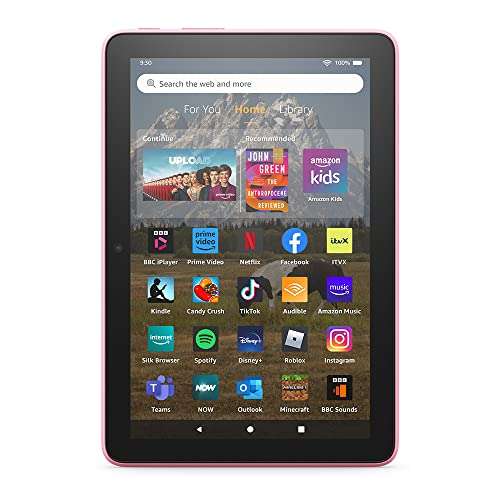 Fire HD 8 tablet, 8-inch HD display, 32 GB, 30% faster processor, 2022 release, with ads - Black/Denim/Rose £49.99 Prime Exclusive @ Amazon