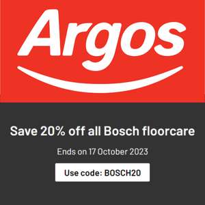 20% Off All Bosch Floorcare with Discount Code