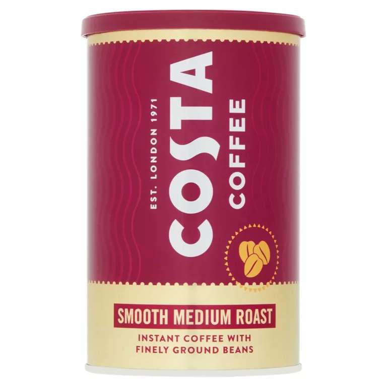 Costa Instant Coffee Smooth Medium Roast 100g - £3.00 @ Asda
