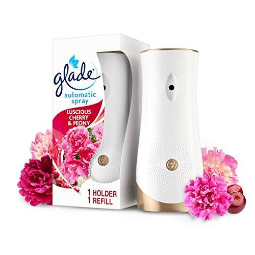 Glade Automatic Air Freshener Spray, Auto Spray Starter Kit with Holder & Refill, 269 ml, Cherry & Peony £6 @ Amazon