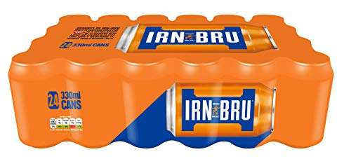 IRN-BRU Regular 24 Fizzy Drinks 330ml Multipack Cans, Regular, 330 ml (Pack of 24) £8 / £7.20 Subscribe & Save @ Amazon