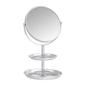 Amazon Basics Dressing Table Mirror with Dual Trays - 1X/5X Magnification, Chrome £8.52 (using 40% off voucher) at Amazon