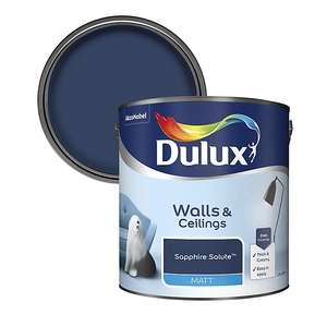 2 for £34 on 2.5L Dulux standard coloured emulsion Paints Free click and collect