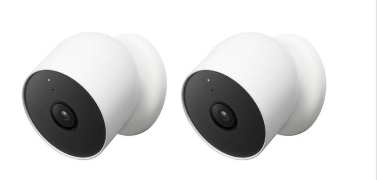 Google Nest Battery Camera Twin Pack (plus extra 10% off for first time app orders reducing to £225)