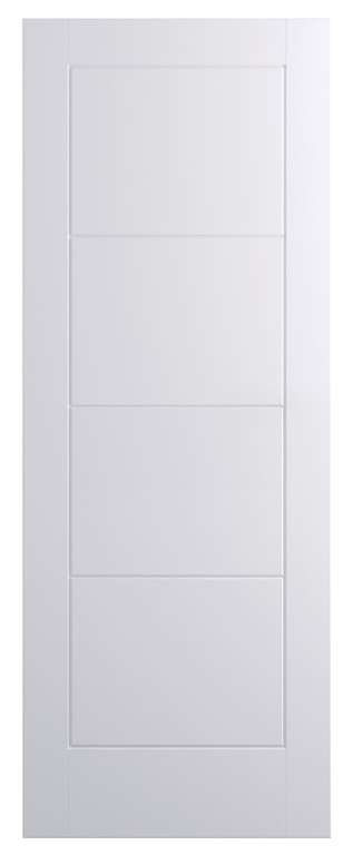 Wickes Exeter White Smooth Moulded 4 Panel Internal Door - 1981mm x 762mm for £40 click & collect @ Wickes