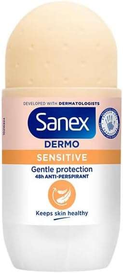 Sanex Dermo Invisible / Sensitive Roll On Antiperspirant 6 x 50ml With Voucher (£6.75/£6.38 on Subscribe & Save) + 10% off 1st S&S