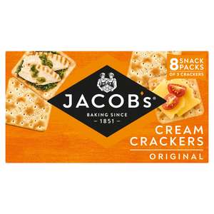 Jacob's Cream Cracker Snackpack x8 185g 30p instore @ Sainsbury's Gt Homer, Liverpool