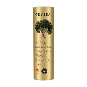 Odysea PDO Kalamata Extra Virgin Olive Oil 1L Round Tin -(S&S 11.39, S&S 15% - £10.19)