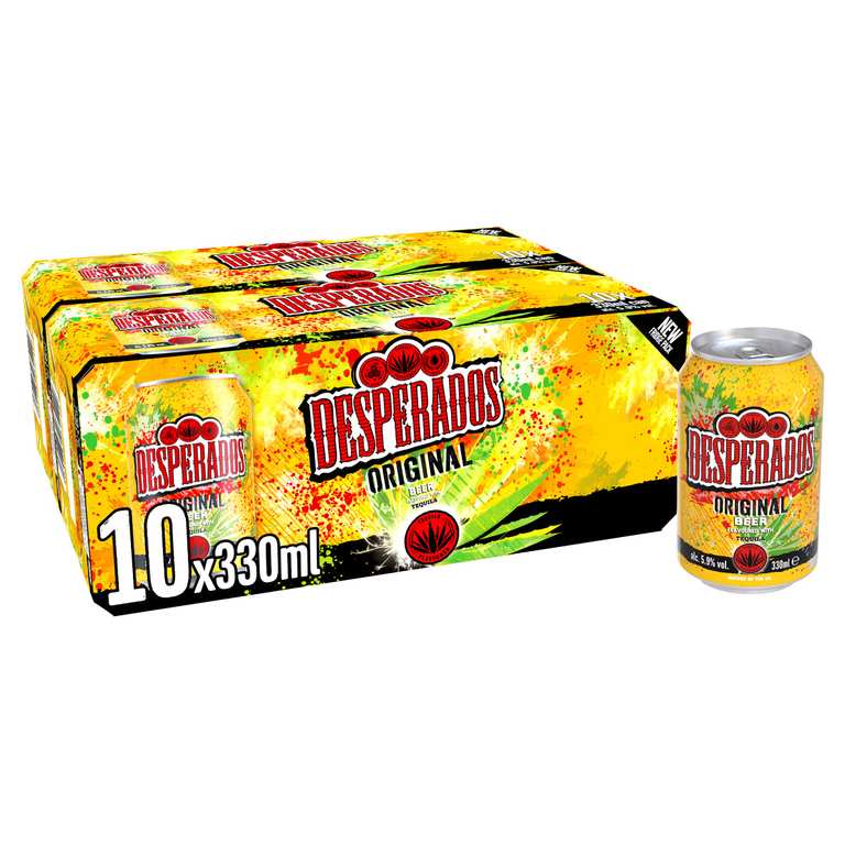 Desperados Tequila Lager Beer 2 x 10 pack 330ml Cans W/voucher