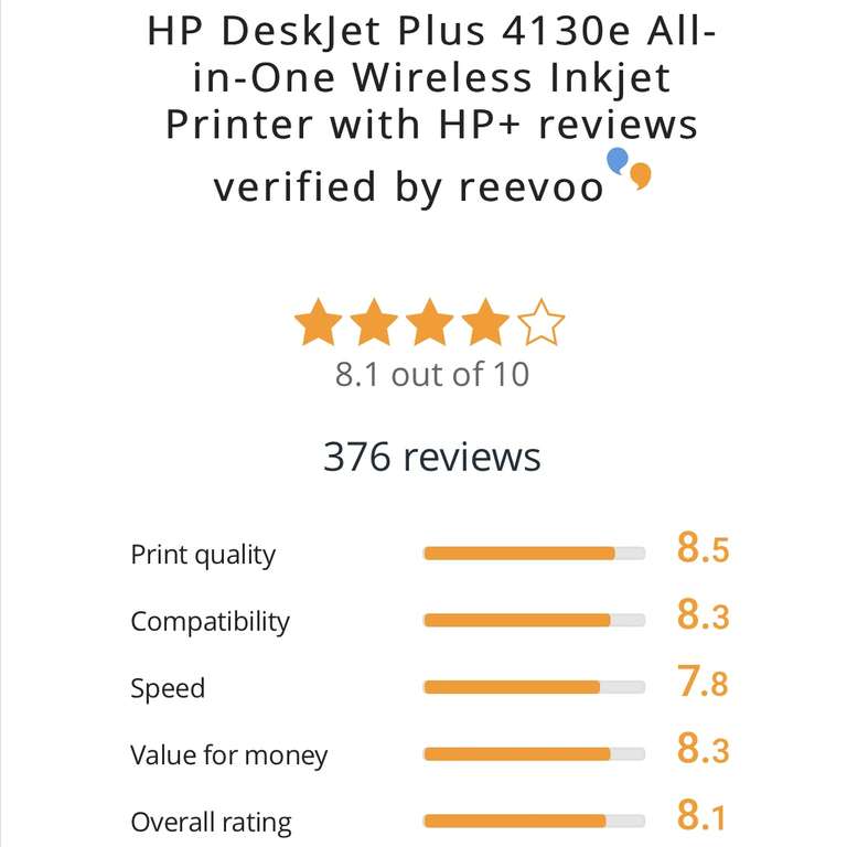 HP DeskJet Plus 4130e All-in-One Wireless Inkjet Printer & 9 Months Instant  Ink with HP+ £49 @ Currys