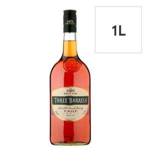 Three Barrels Rare Old French Brandy VSOP, 1 Litre - £17 (Clubcard Price) @ Tesco