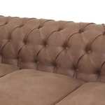Chesterfield Faux Leather 3 Seater Sofa - Tan £300 Delivered @ Homebase