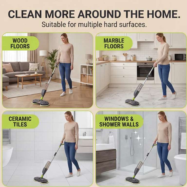 Shine Rotating Mop with Spray with code | Hotukdeals