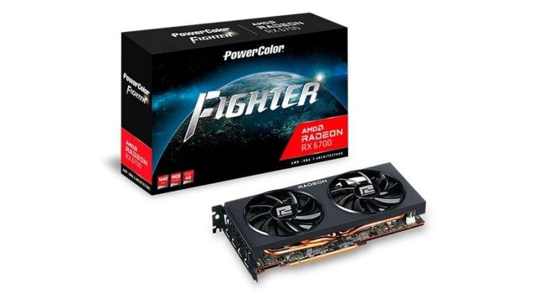 PowerColor Radeon RX 6700 Fighter 10GB OC Graphics Card £319.98 + £3.49 delivery @ Ebuyer