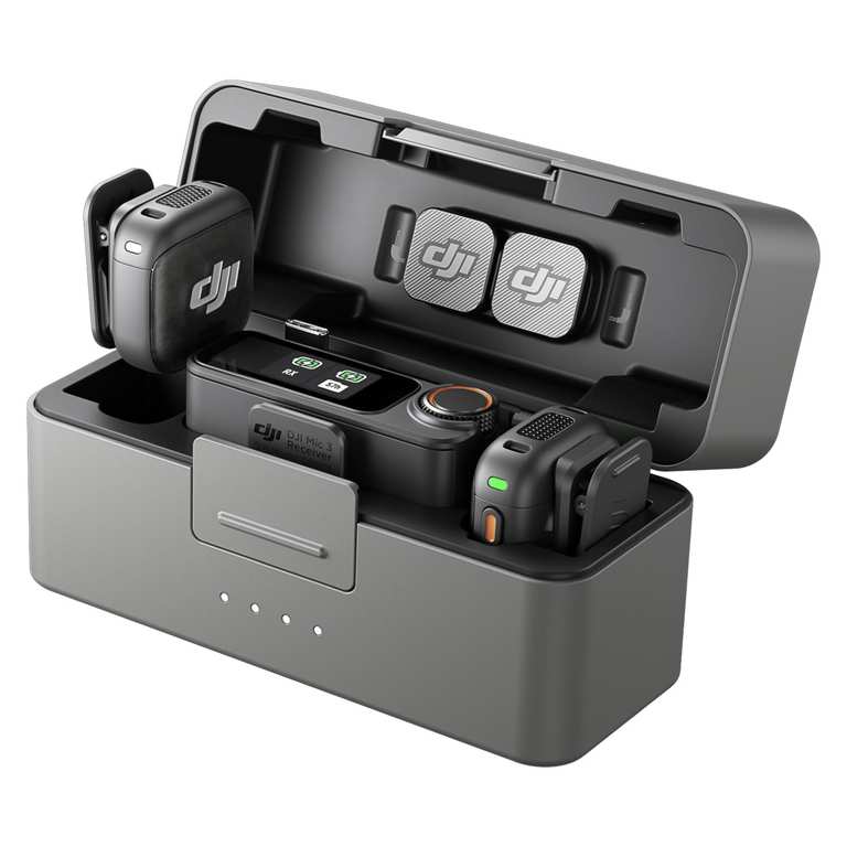 DJI Mic 3 (2 TX + 1 RX + Charging Case), Wireless Microphone