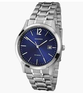 Sekonda Men's Quartz Watch with Blue Dial Analogue Display and Silver Stainless Steel Bracelet 3728.71 £21.33 @ Amazon
