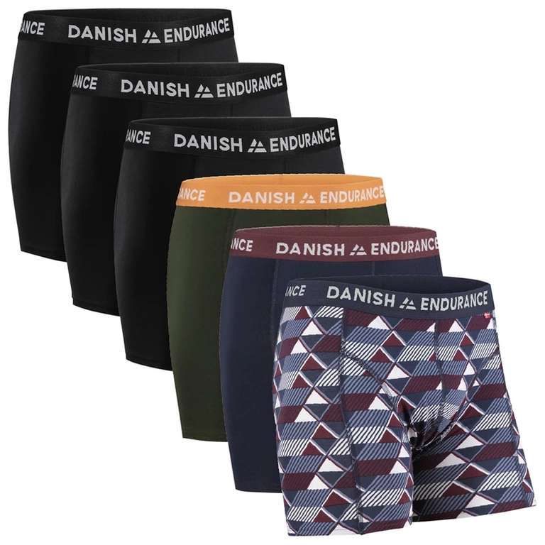 Danish Endurance Mens Classic 6 Pack Underwear (Various Colours)