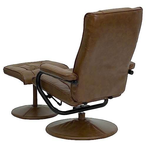 Flash Furniture Contemporary Recliner and Ottoman with Leather Wrapped Base - £137.99 @ Amazon