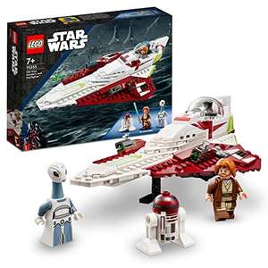 LEGO Star Wars Obi-Wan Kenobi’s Jedi Starfighter, with Taun We Minifigure, Droid Figure and Lightsaber, Attack of the Clones Set 75333