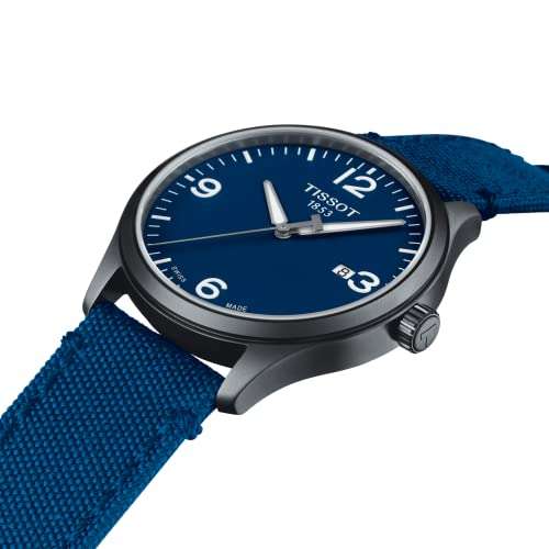 Tissot T1164103704700 Quartz Watch w/ XL Fabric Strap 100M WR 42mm Sapphire Crystal (Dispatches In 5-10 Days) - £113.81 @ Amazon US