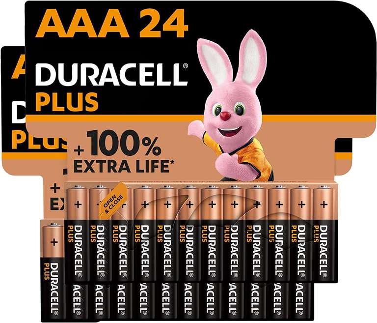 Duracell Plus AAA Alkaline Batteries [Pack of 24], 1.5V LR03 MN2400 £15.29 @ Amazon