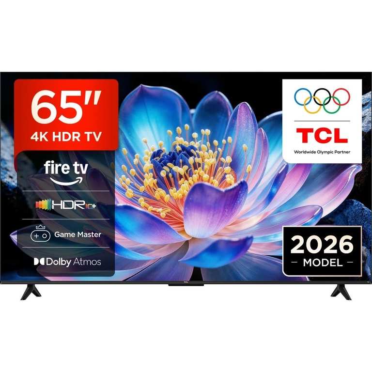 TCL 65V6D-UK 65 Inch LED 4K Ultra HD Smart TV Bluetooth WiFi With Code Sold By AO (UK Mainland)