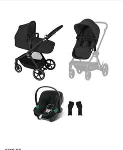 Cybex EOS 2-in-1 Pushchair Bundle Travel System with R129 Aton B2 i-Size Car Seat - Free C&C Delivery