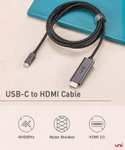 uni USB C to HDMI Cable (4K@60Hz, 2K@120Hz) Type-C to HDMI 2.0 [Thunderbolt 4/3 Compatible] - w/Voucher, Sold By Yooyee FBA