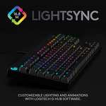 Logitech G PRO TKL Mechanical Gaming Keyboard, GX Blue Clicky Key Switches, LIGHTSYNC RGB, Portable Tenkeyless Design, QWERTY UK Layout