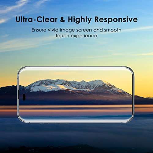 JETech One Touch Install Screen Protector for iPhone 14 Pro Max + Applicator Tool - £3.99 w/ voucher, Dispatched By Amazon, Sold By JETech